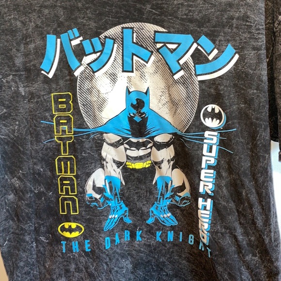 Batman The Dark Knight Graphic T-shirt Acid Washed Large - Picture 2 of 6